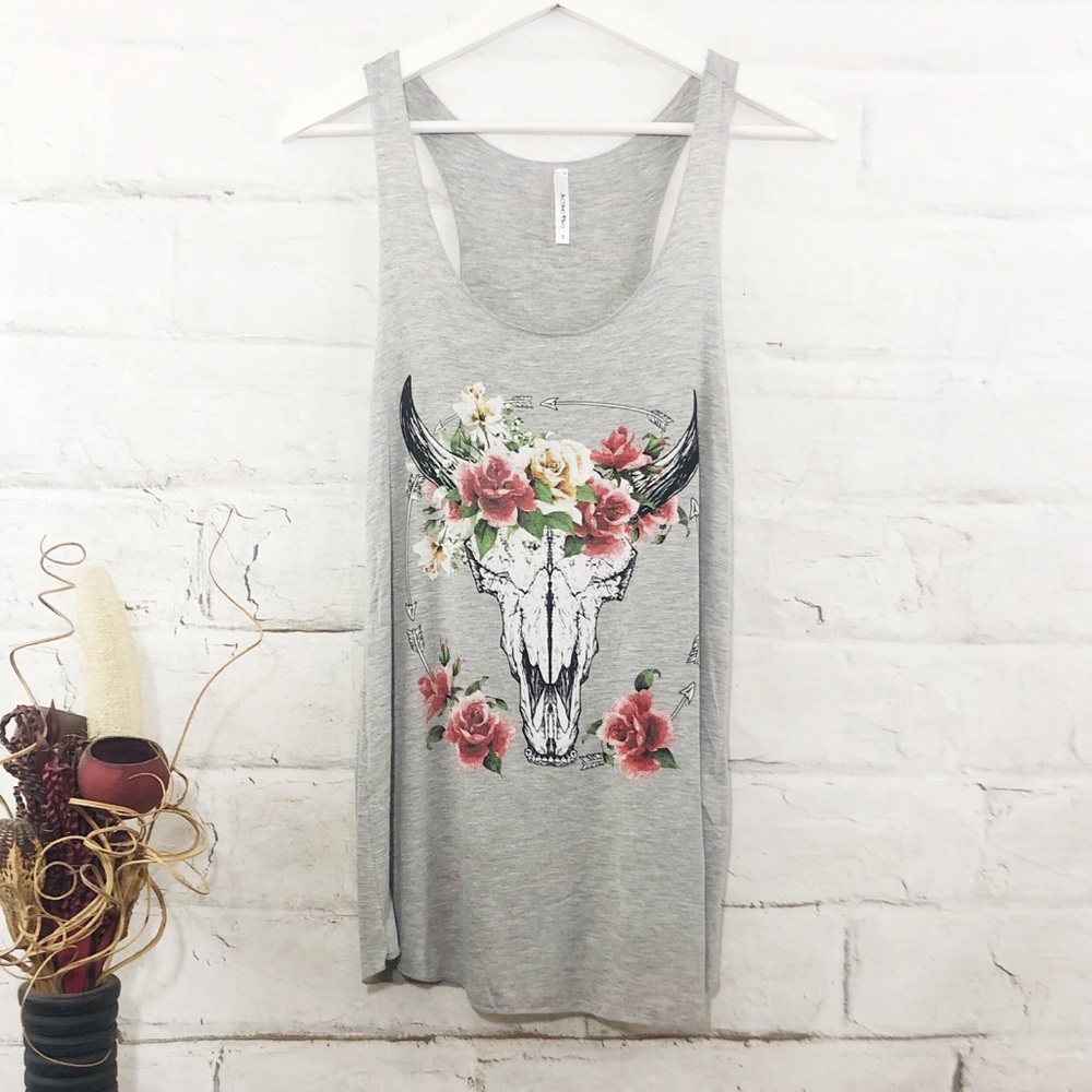 Bull Print Tank - Picture 2 of 3